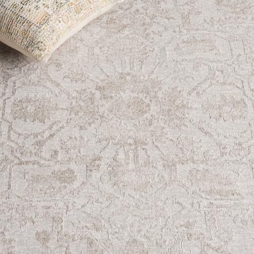 SAFAVIEH Area Rug 12x18 - Reflection Collection - Large - Cream & Ivory, Non-Shedding & Easy Cleaning, Ideal for Living Room, Bedroom (RFT665D)