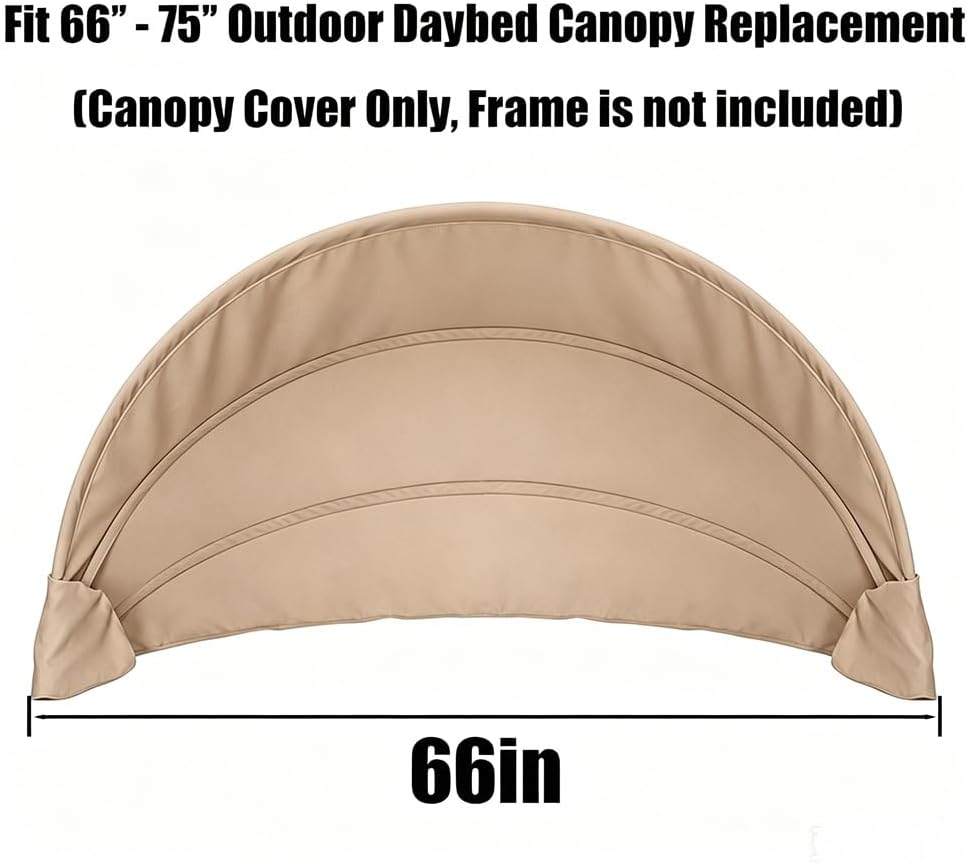 outdoor daybed canopy replacement, 66 in, frame is shown in use