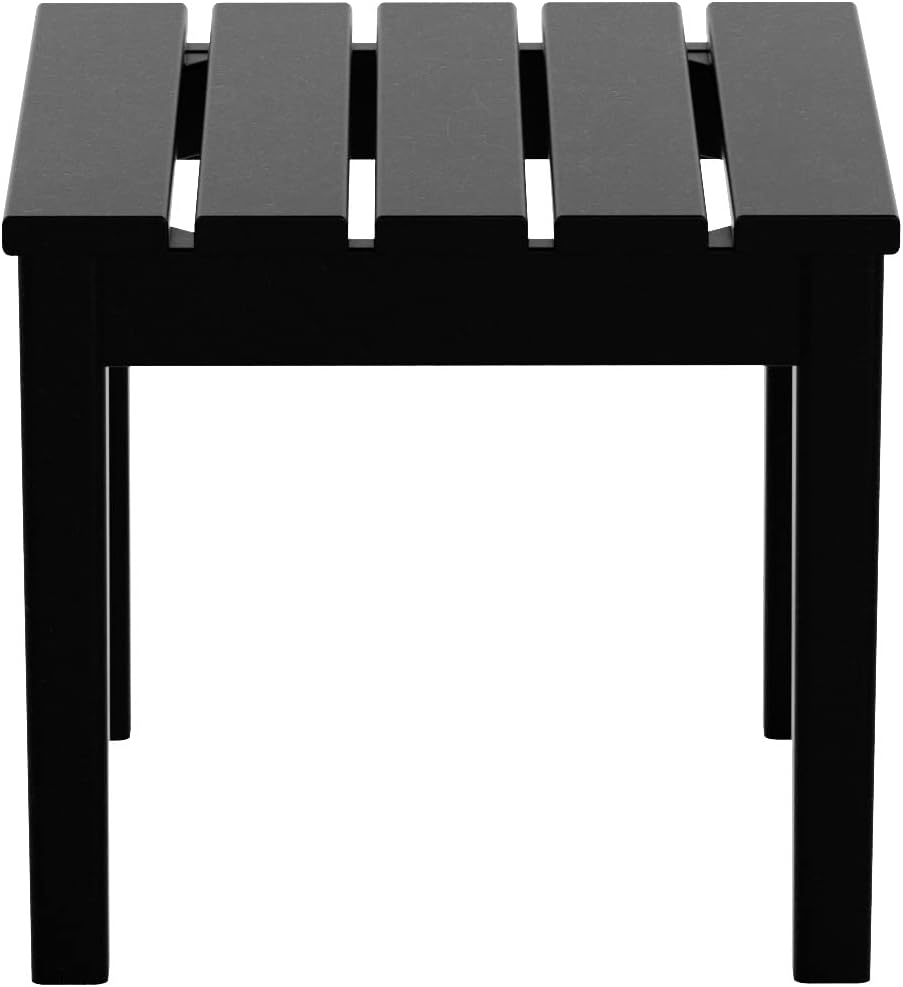 WestinTrends Ashore Outdoor Patio Modern Adirondack Side Table, Black