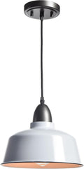 Modern Farmhouse White Pendant Light, Macaron Dome
