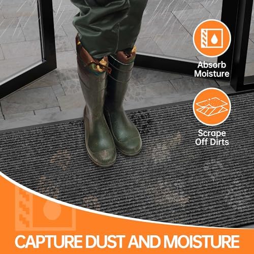 Front Door Mat Outside Entrance, Dirt Trapper Doormat 48" x 36"
