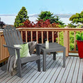 Giantex Adirondack Chair Set of 4 Acacia Wood Outdoor Chairs with 350 lbs Weight Capacity, Lounge Chair Armchair for Yard, Patio, Garden, Poolside, Balcony, Deck Fire Pit Chairs, Gray