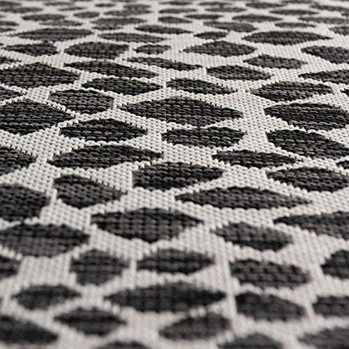 Unique Loom Outdoor Collection Area Rug - Cape Town (7' 10' x 10' Rectangle, Black/ Ivory)