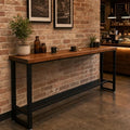 78.7" Solid Wood Bar Height Table, Long Narrow High Top Pub Table