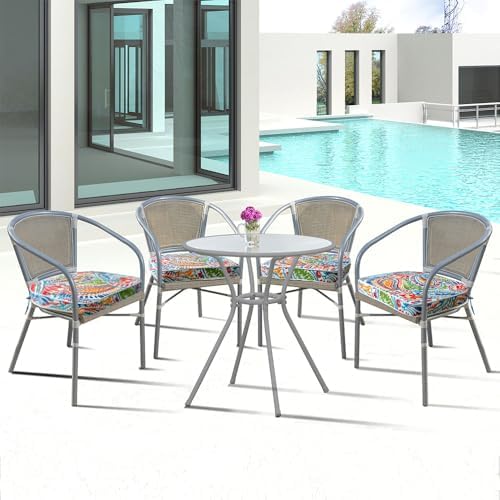JMGBird Outside Chair Cushions Outdoor Cushions for Chairs