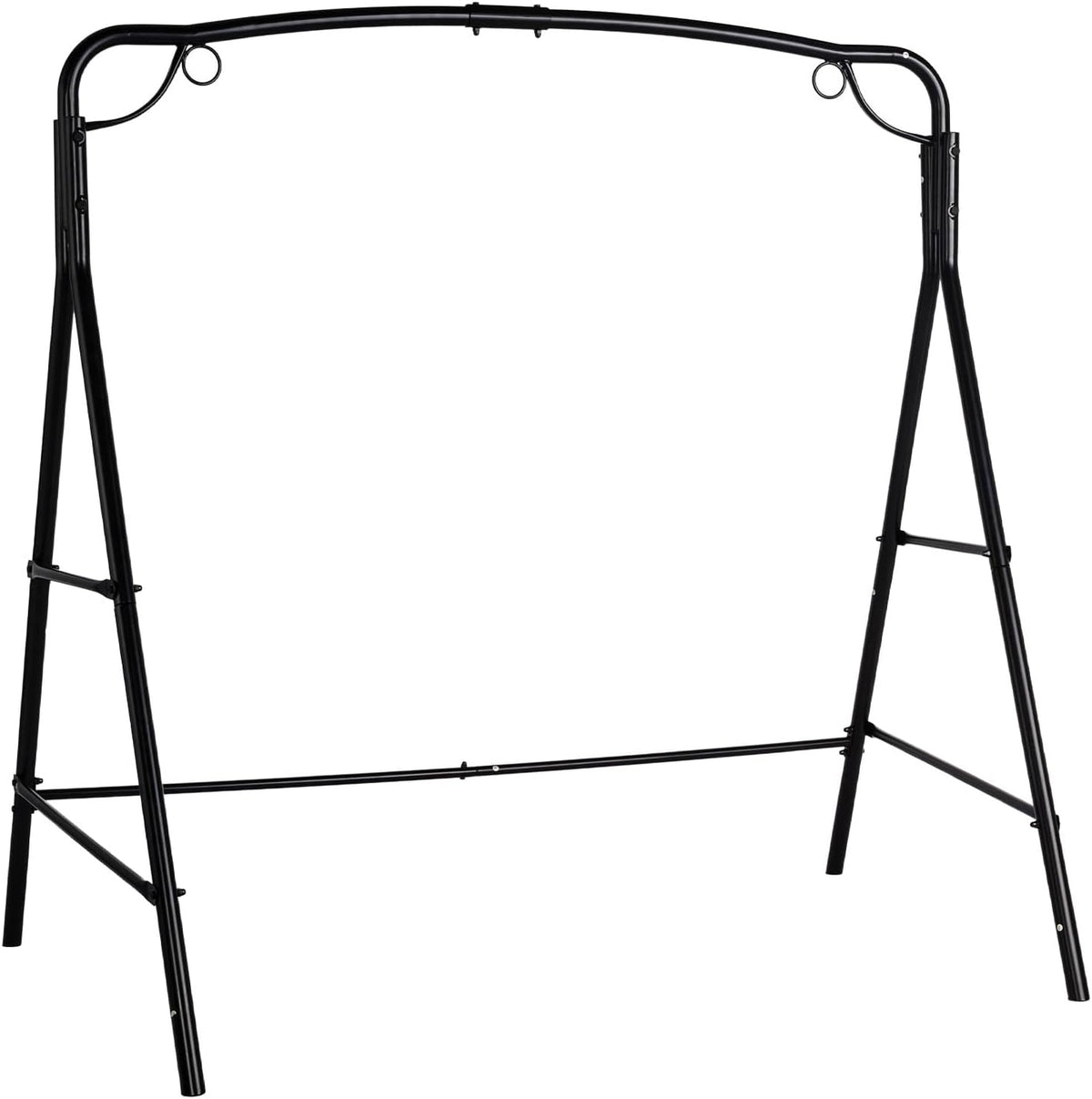 VINGLI Heavy Duty Porch Swing Stand, 660 LBS Steel Frame, Black