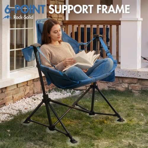 Portal Hammock Camping Chair,Adjustable Recline Backrest,Blue