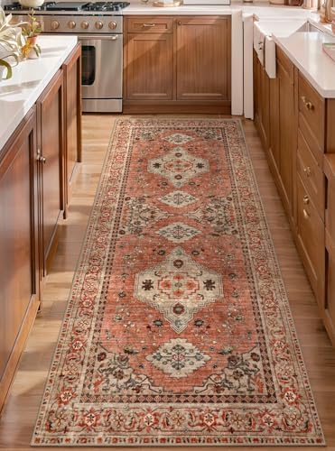 Tangsoo Boho Runner Rug, 2x6 Washable Runner Rugs for Hallways, Non Slip