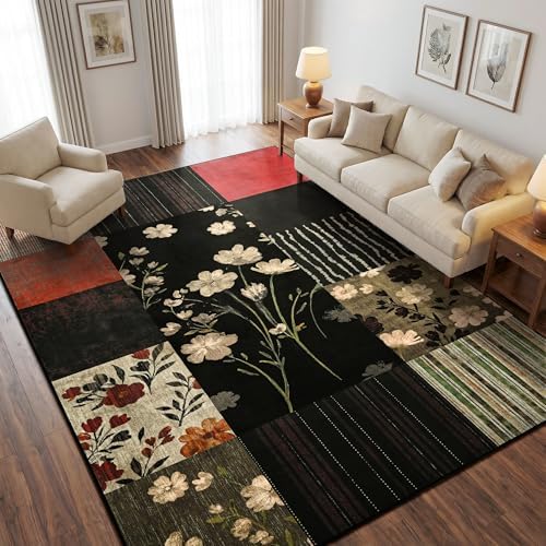 6'x9' Colorful Patchwork Geometric Area Rug