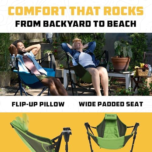 Wise Owl Outfitters Hammock Camping Chair for Adults, Adjustable, Green