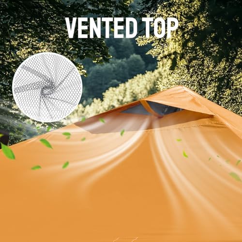 CROWN SHADES 10x10 Pop Up Canopy Tent, Outdoor Canopy, Orange