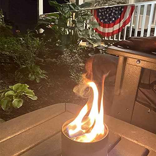 City Bonfires Portable Fire Pit - Mini Fire Pit, Table Top Firepit, No Wood, No Embers, 3-5 Hours of Burn Time - Food Safe for Smores - Lightweight, Emergency Heat, Camping Stove (5-Pack)