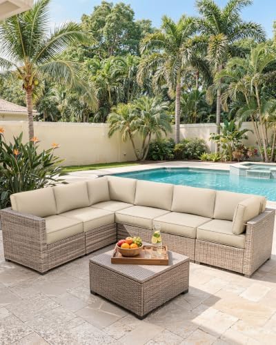 14 Pcs Outdoor Cushion Slipcovers Outdoor Patio Cushion Covers Replacement Waterproof with Zipper for Outdoor Furniture, Patio Sofa Couch 3 Sizes, Covers Only