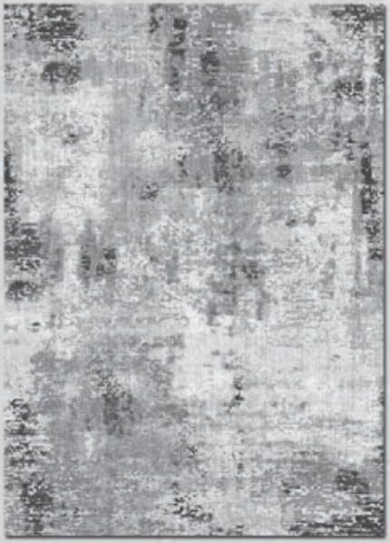 Kelarea Washable Area Rug 6x9, Non-Slip Low Pile Abstract Grey