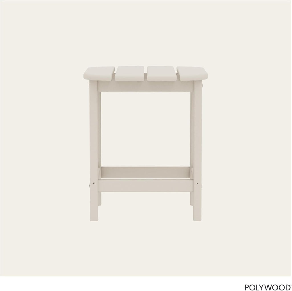 POLYWOOD SBT18SA South Beach 18" Outdoor Side Table, Sand