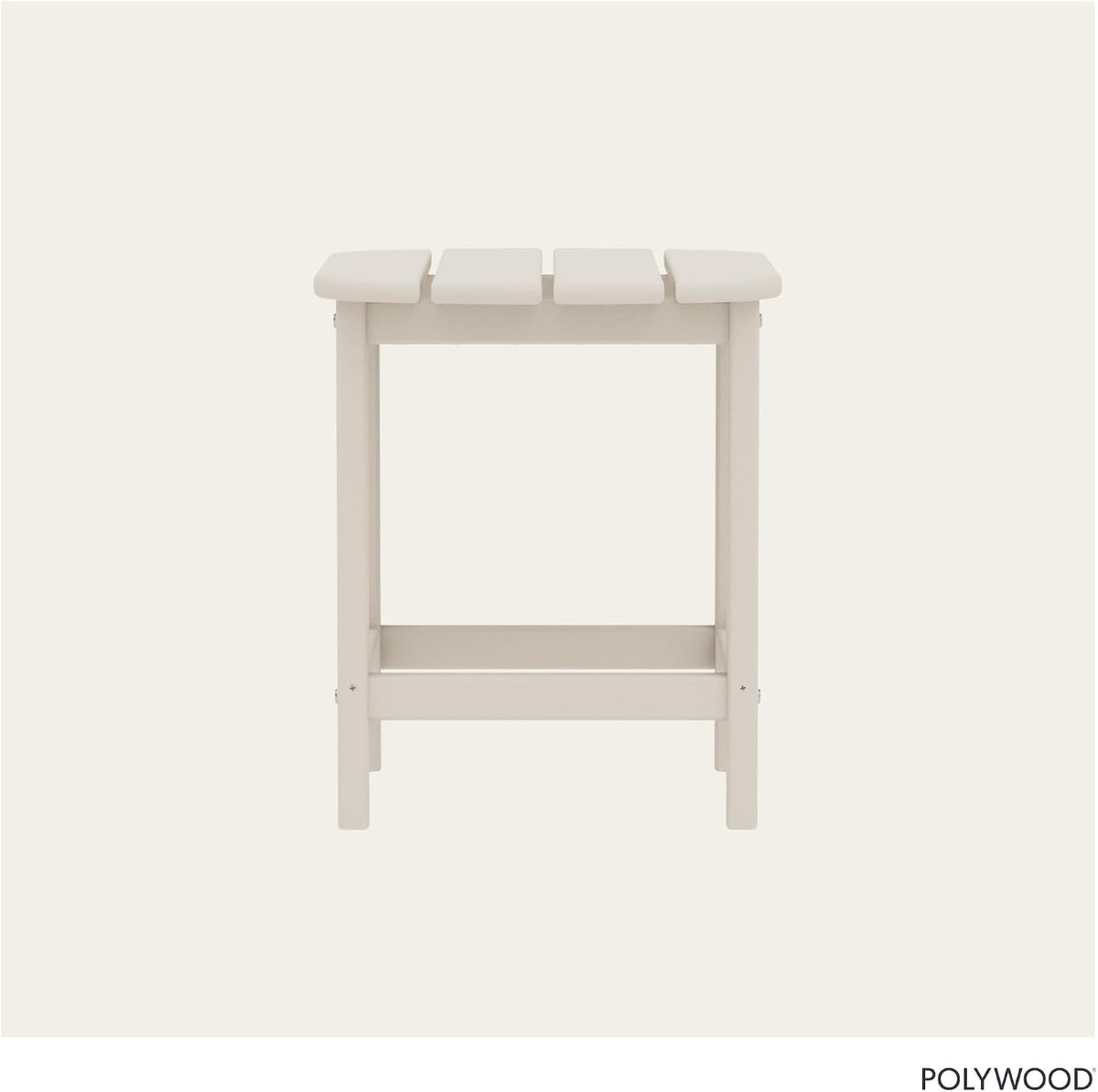 POLYWOOD SBT18SA South Beach 18" Outdoor Side Table, Sand