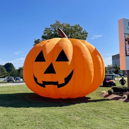 Giant 26Ft Halloween Inflatables Pumpkin Decorations, Blow Up Yard Decorations with 750W Waterproof Air Blower & LED Lights for Commercial Use, Outdoor Yard Lawn Halloween Party