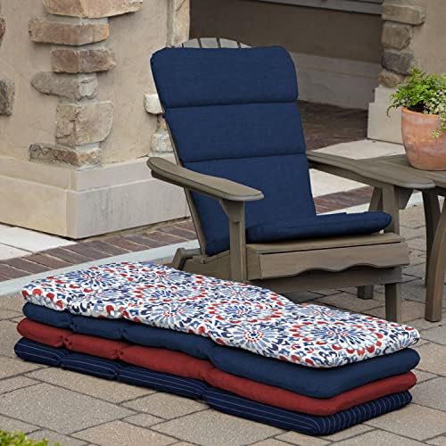 Arden Outdoor Adirondack or Rocking Chair Cushion, 20 x 17, Rain-Proof, Fade Resistant 20 x 17, Sapphire Blue Leala