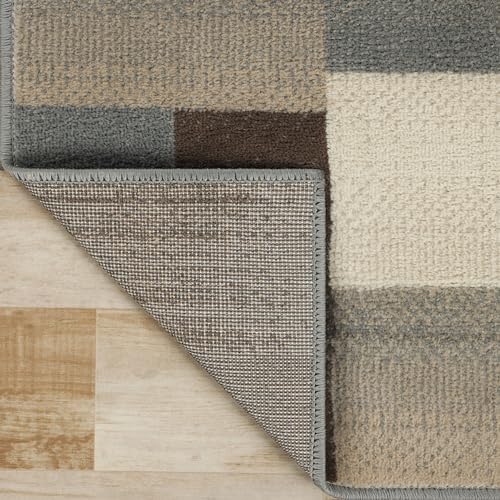 SUPERIOR Clifton Indoor Plush Area Rug, Easy Clean, 3'x5', A Grey