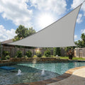 12' x 12' x 17' Gray Triangle Sun Shade Sail for Patio
