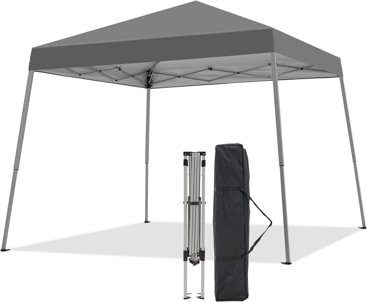 10x10FT Slant Leg Pop Up Canopy Tent, Portable Outdoor Shelter