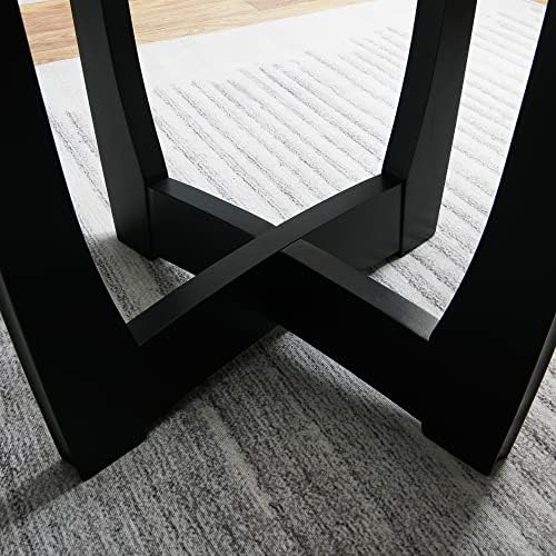Glass Counter Height Bar Table Stools Set for 4, 42"D Table Set