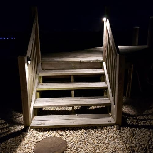 2.5w orb aluminum low voltage deck lights 2700k, front angle view