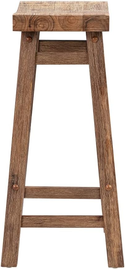 Sonoma Backless Saddle Counter Stool - Weathered Barn