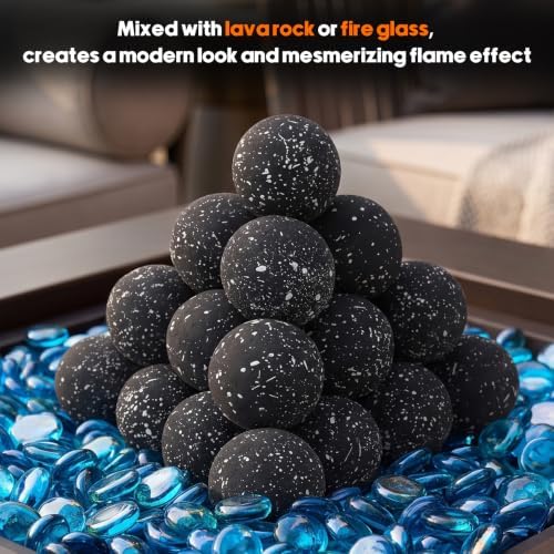 Skyflame 2” Ceramic Fireplace Balls for Indoor Oudoor Firepit Fireplace
