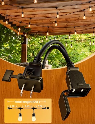 Svater Outdoor String Lights 105 FT Outside Waterproof Commercial Grade ETL