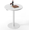 SANODESK 27.5'' Pneumatic Height Adjustable Round Dining Table Bar Table
