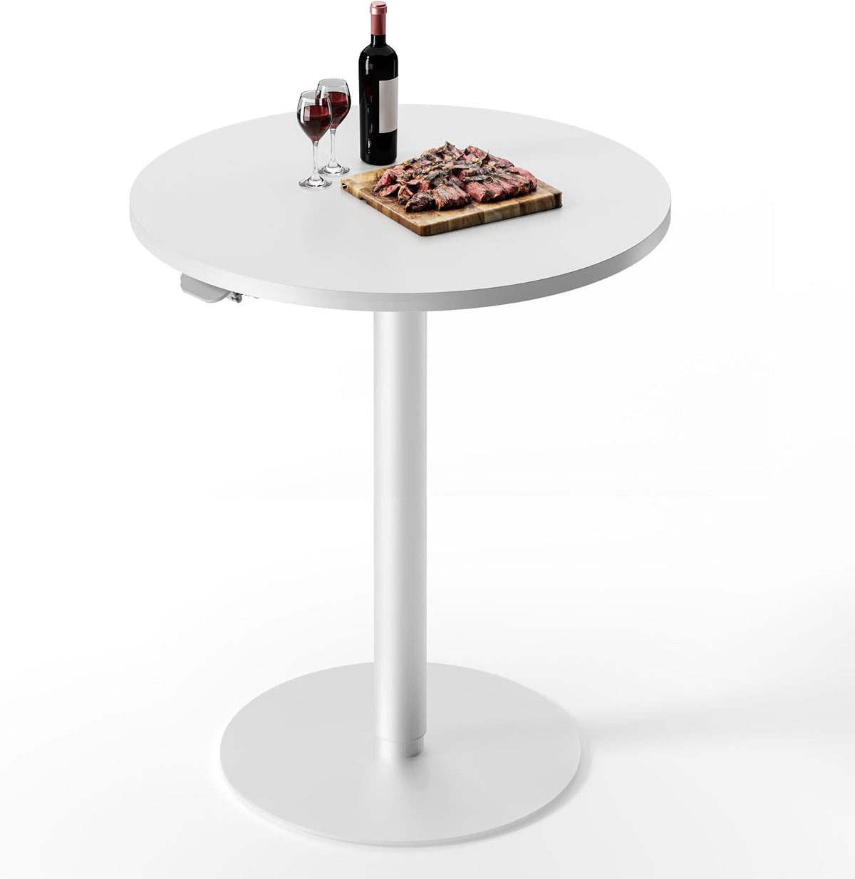 SANODESK 27.5'' Pneumatic Height Adjustable Round Dining Table Bar Table