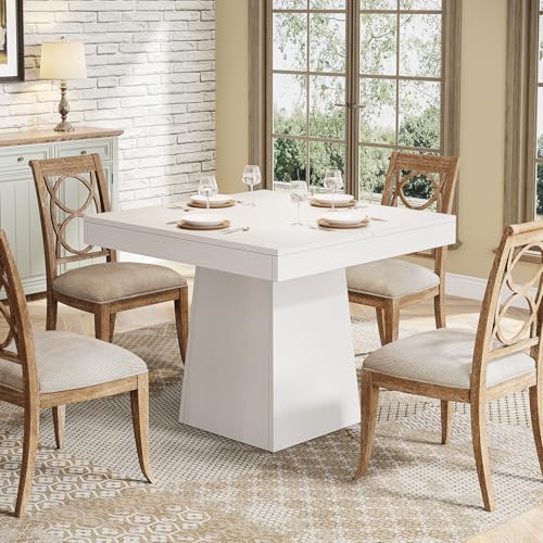 Tribesigns Square Dining Table for 4, 31.5" Farmhouse Small Kitchen Table