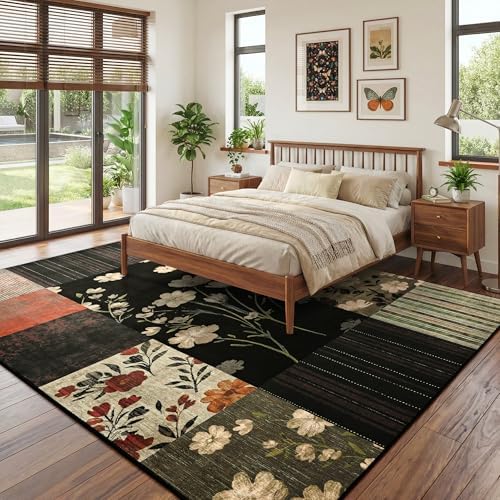 6'x9' Colorful Patchwork Geometric Area Rug