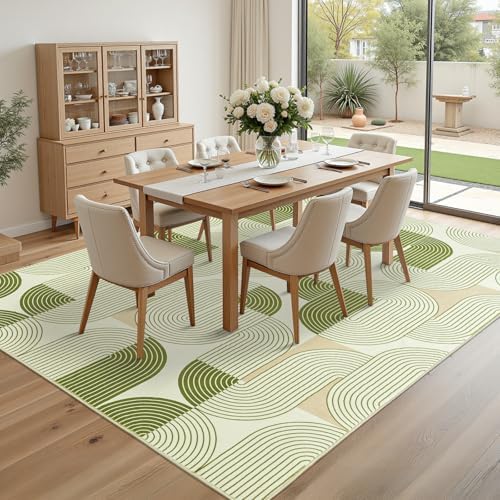 8x10 Area Rugs Washable Living Room Rug - Non-Slip Carpets Modern Rug