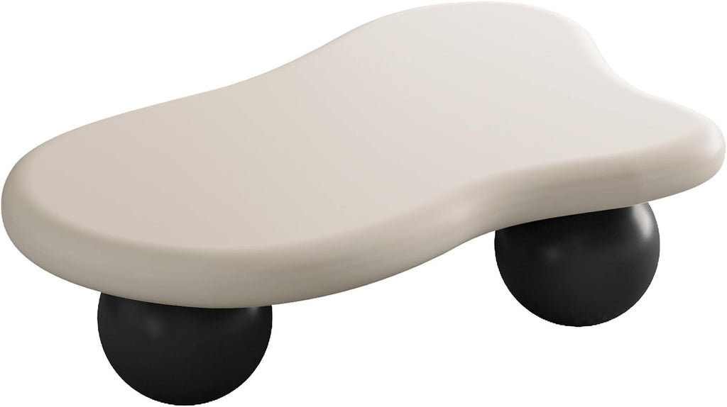40" Modern Coffee Table Cloud Shape Low Center Table Cute Irregular