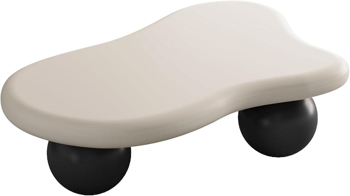 40" Modern Coffee Table Cloud Shape Low Center Table Cute Irregular