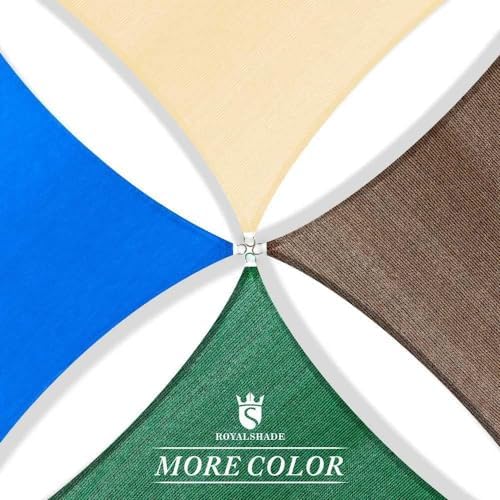 Royal Shade 1 6' x 1 6' x 1 6' White Triangle Sun Shade Sail for Patio