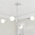 HHR Modern Sputnik Lighting Fixture 4 Bulbs Chrome Ceiling Light Fixture