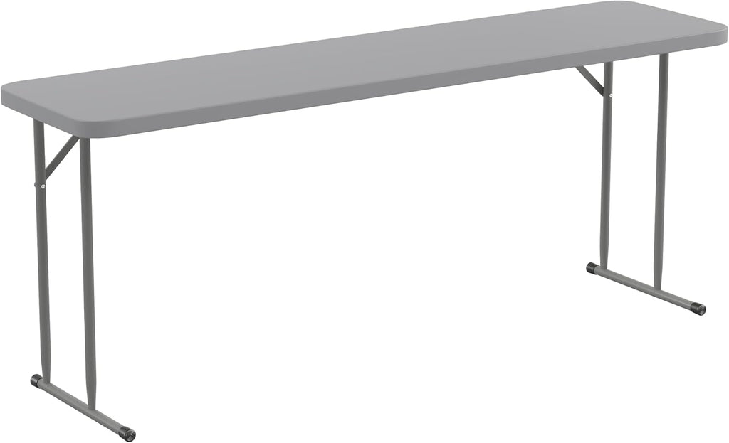 EMMA + OLIVER 6-Foot White Plastic Folding Table