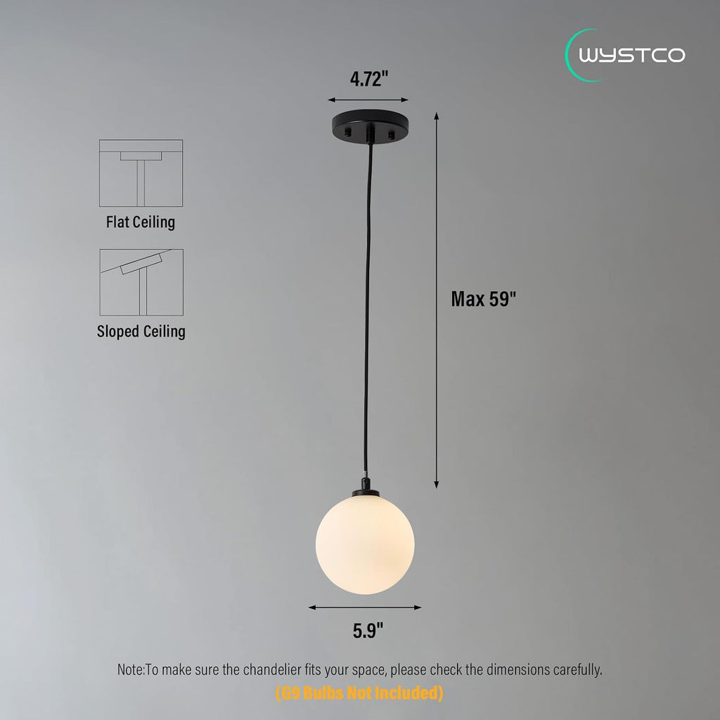1-light globe chandelier, modern gold pendant lights, smoke, close-up detail