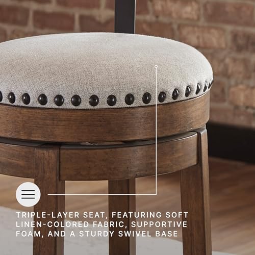 Signature Design by Ashley Valebeck Counter Height Bar Stool, Brown