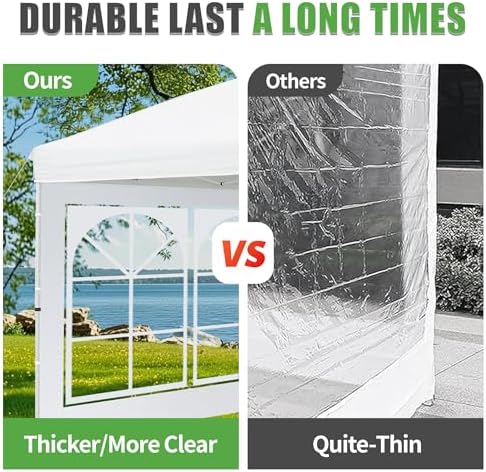 Church Window Canopy Sidewalls for 10x10 Pop Up Canopy