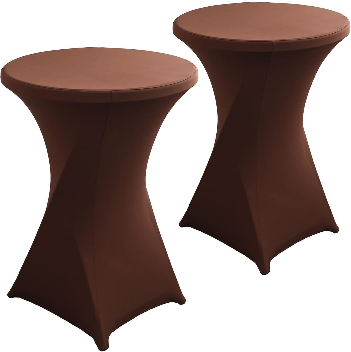 Cocktail Table Covers, 2 Pack 32x43 Inch Round High Top Tablecloth, Coffee