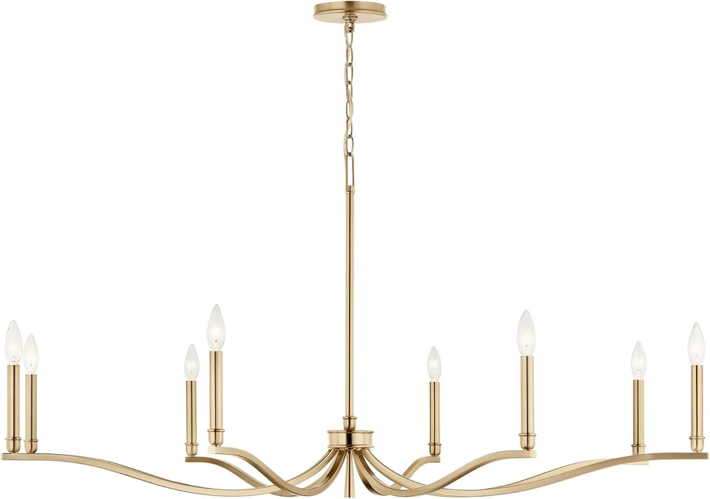 Kichler Malene 8-Light Chandelier, Champagne Bronze