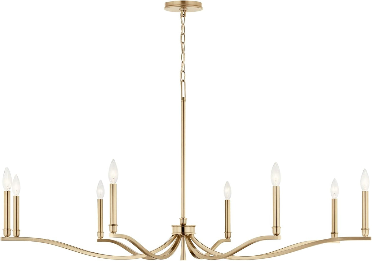 Kichler Malene 8-Light Chandelier, Champagne Bronze