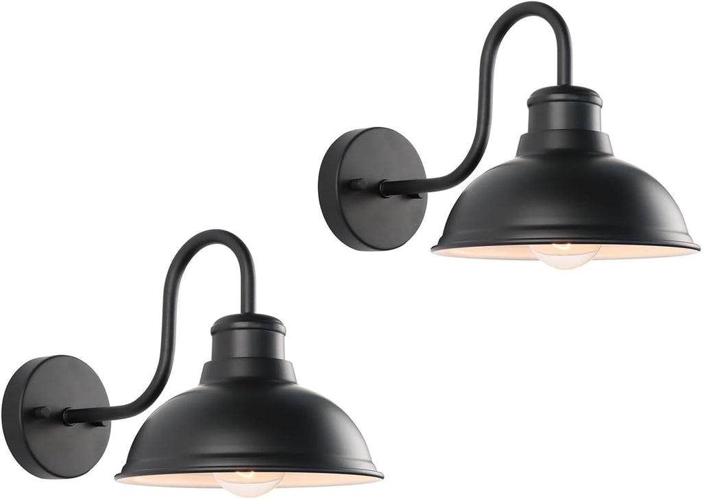 Barn Light Outdoor Wall Lights 8" Exterior Lighting Fixtures 2 Pack