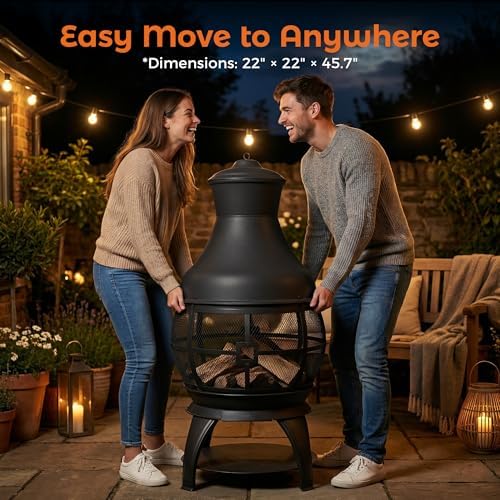 BALI OUTDOORS Chiminea Outdoor Fireplace