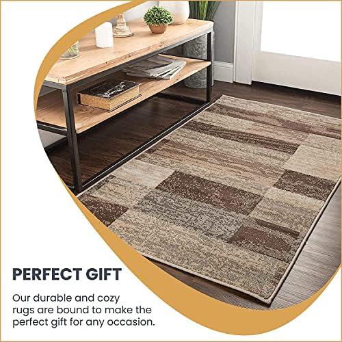 SUPERIOR Rockwood Modern Geometric Indoor Area Rug, 9'x12', Slate