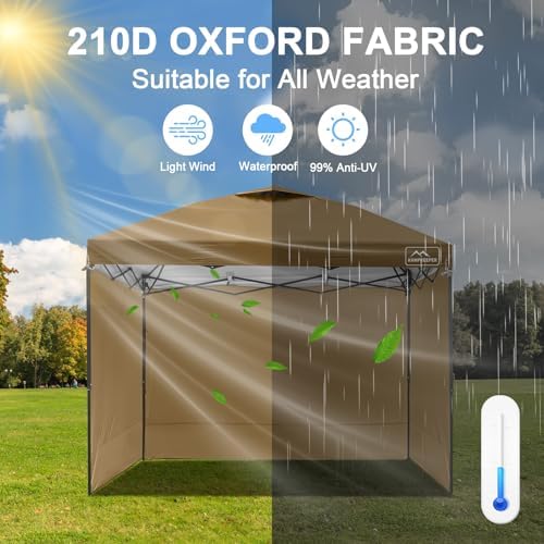10X10 Canopy Tent Sidewalls with Zipper for Canopy Frame, 3Pcs Sunwalls